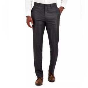 KENNETH COLE REACTION Techni-Cole Gunmetal Suit Separate Slim-Fit Pants NWT​